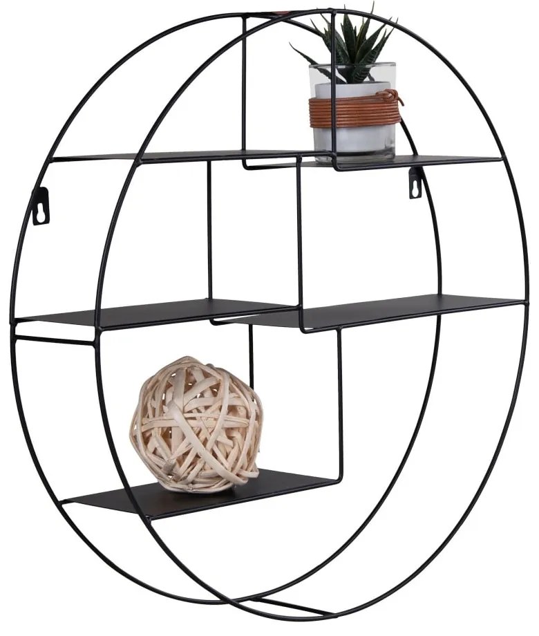 Черен двуетажен метален рафт Genk - House Nordic