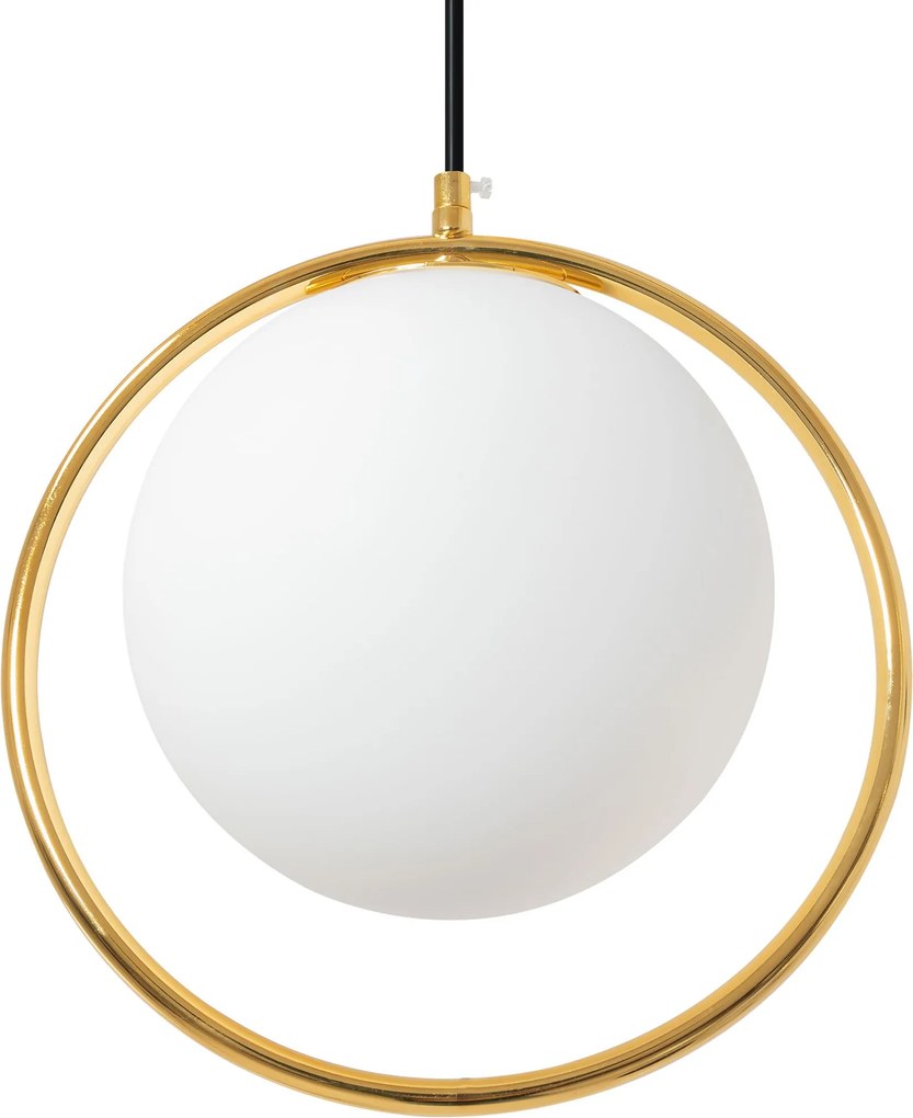 Пендел- СТЪКЛЕНА топка White/Gold APP430-1CP