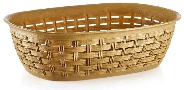 Dunya - Панер PVC овал 25,5x17х7,3cм 2л бежов-(05207)