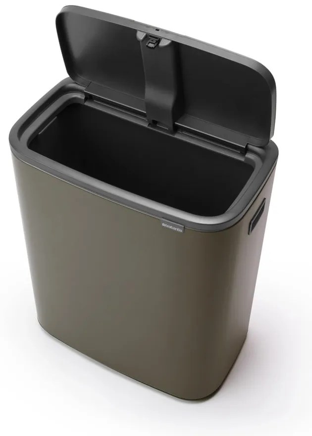 Сиво стоманено кошче за боклук, отваряне с докосване 60 l Bo Touch Bin – Brabantia