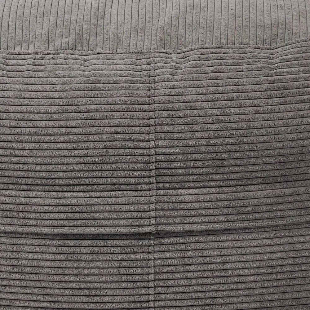 Кремав пуф от рипсено кадифе Roll 135 – SLOWDOWN