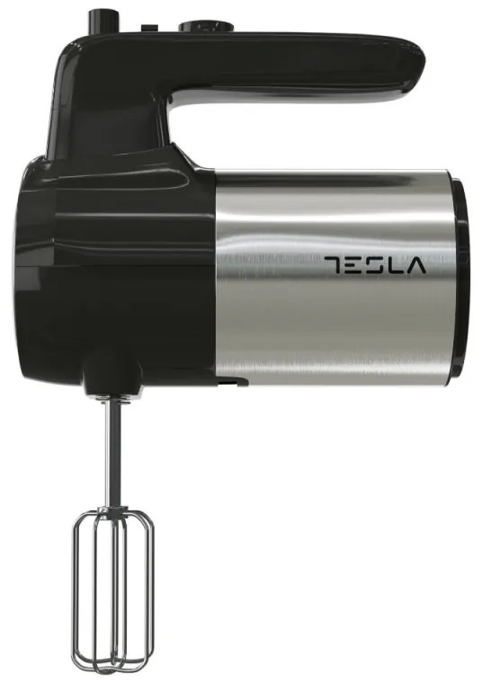 Ръчен миксер Tesla MX301BX, 300W, 5 скорости, Турбо, Инокс/Черен