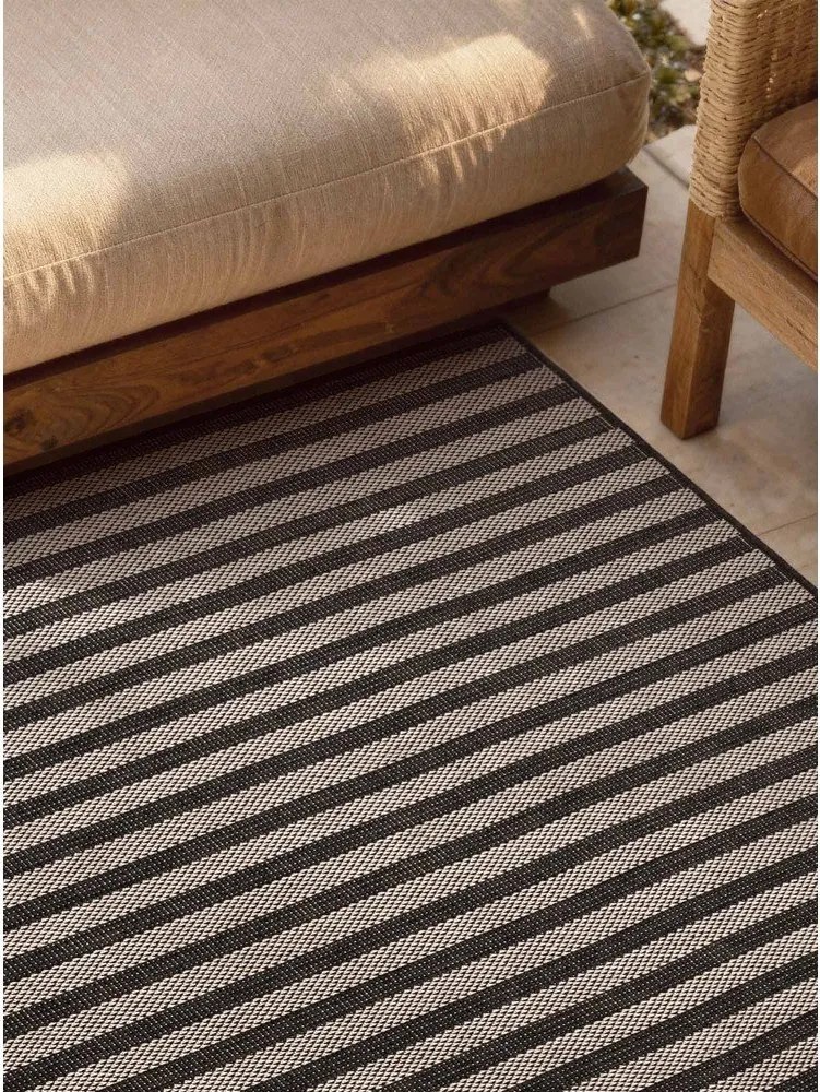 Черен/кремав килим за открито и закрито 160x230 cm Haringey Linley – Ted Baker