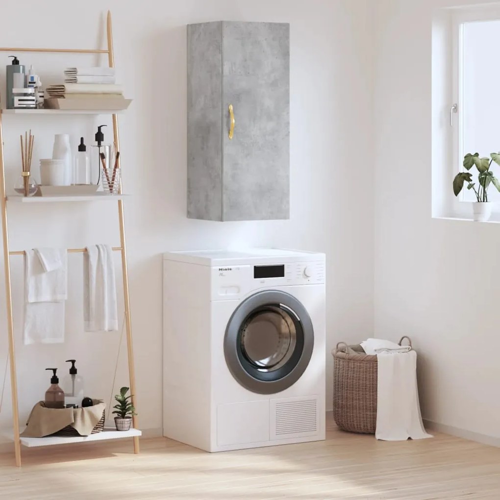 Sonata H Стенен шкаф бетонно сив 34,5x34x90 см