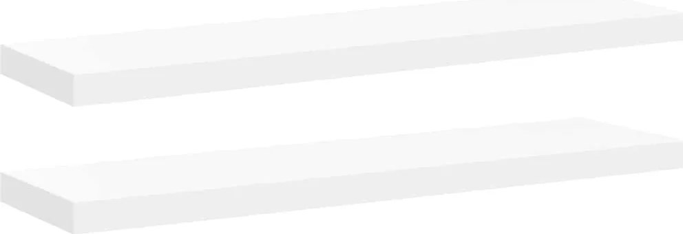 323818 vidaXL Окачени стенни рафтове, 2 бр, бели, 90x23,5x3,8 см, МДФ
