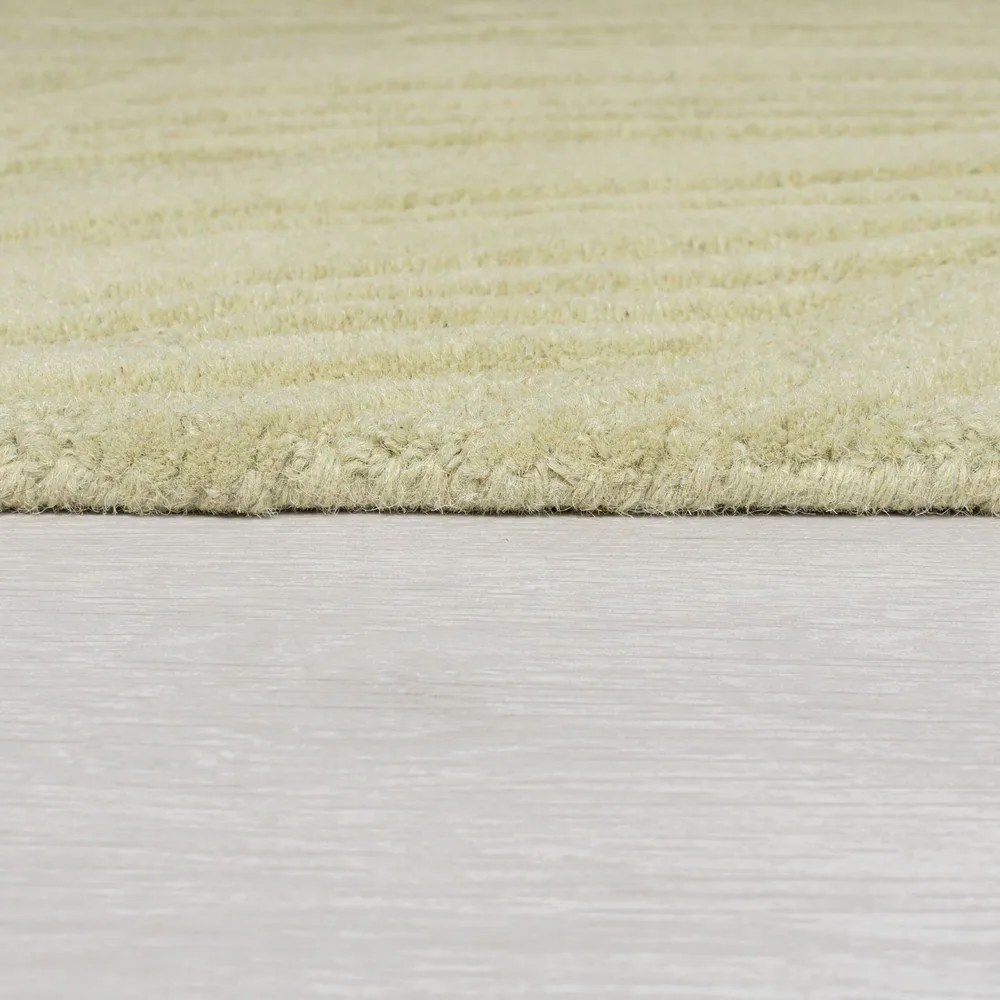Зелен вълнен кръгъл килим ø 160 cm Lino Leaf - Flair Rugs