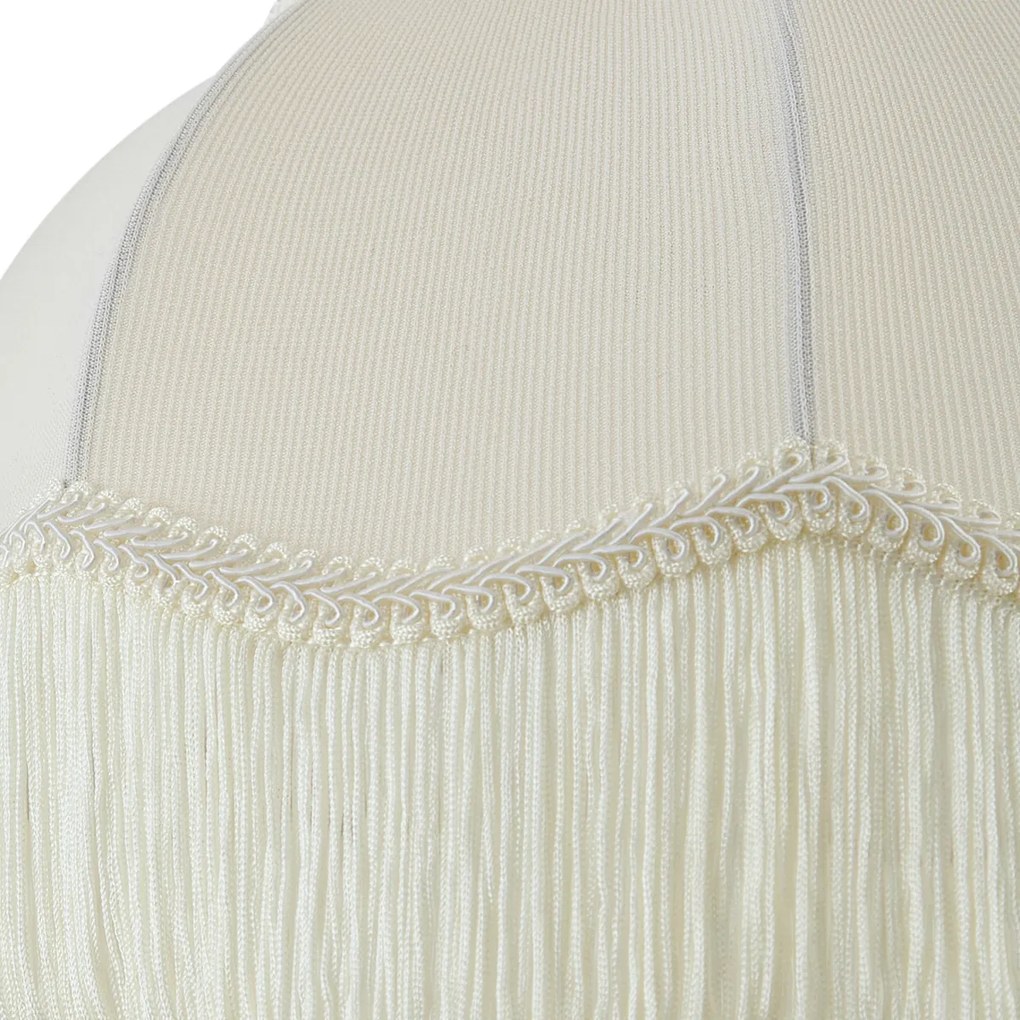 Текстилен абажур бежов с бял интериор 31.5/15/14 - Heritage