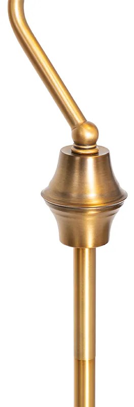 Смарт подова лампа Banker бронз със зелено стъкло, вкл. WiFi A60