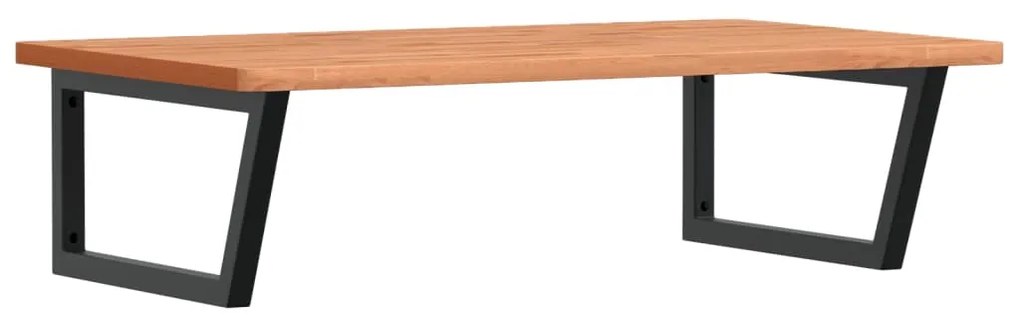 3302527 vidaXL Стенен рафт за мивка, стомана и масивно дърво бук