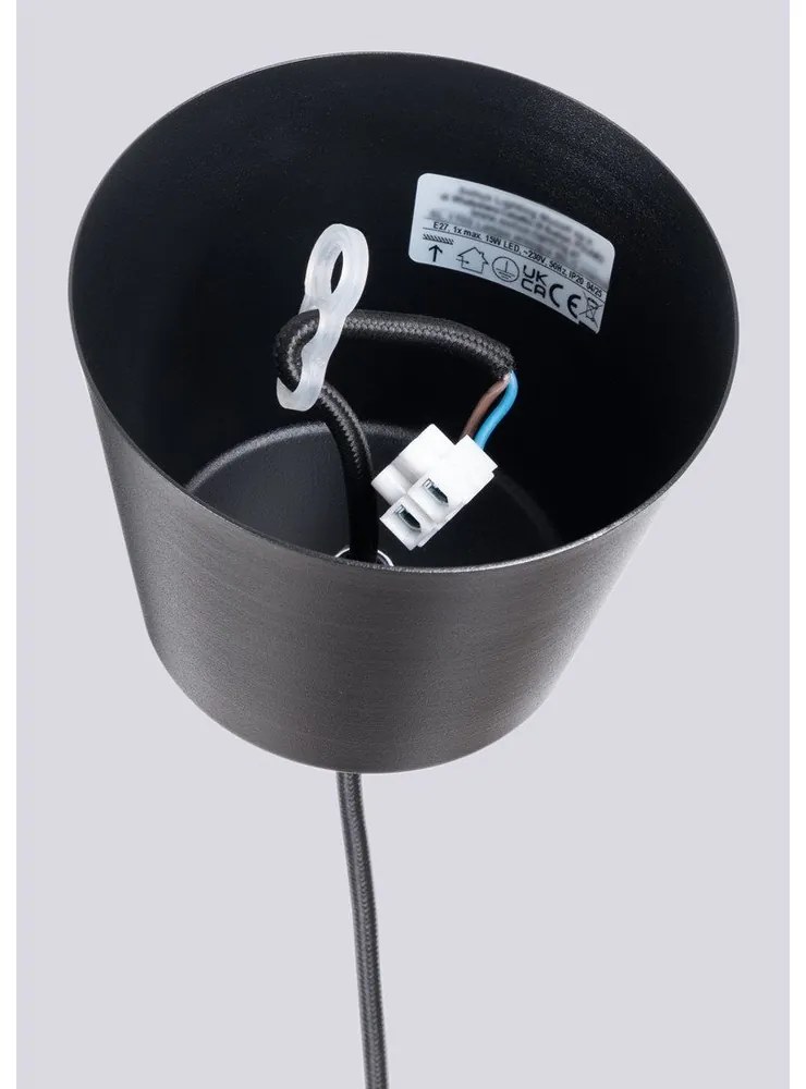 Черно висящо осветително тяло ø 35 cm Vito – Sollux