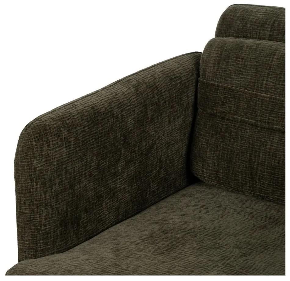 Зелено шенилово кресло Bind – Ixia