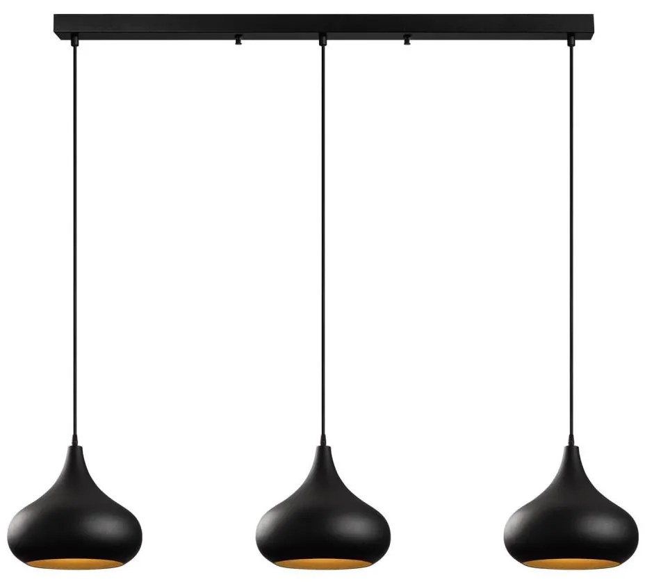 Полилей на кабел MUBA 3xE27/40W/230V черен