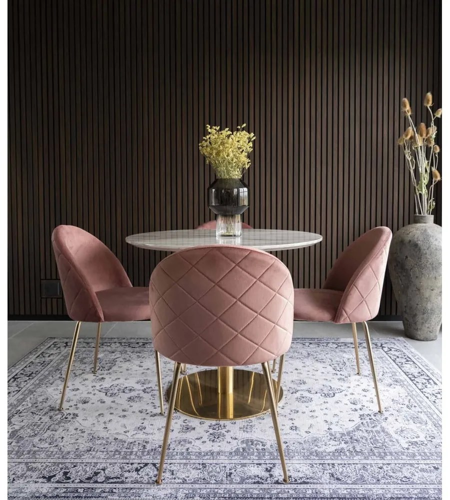 Комплект от 2 розови трапезни стола Geneve - House Nordic