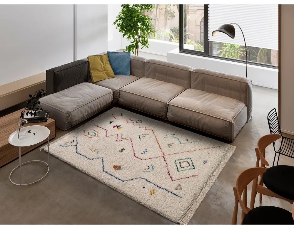 Кремав и бял килим , 160 x 230 cm Yveline - Universal