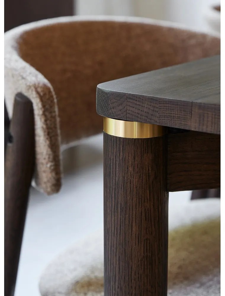 Кафява сгъваема трапезна маса 95x180 cm Arun – Unique Furniture