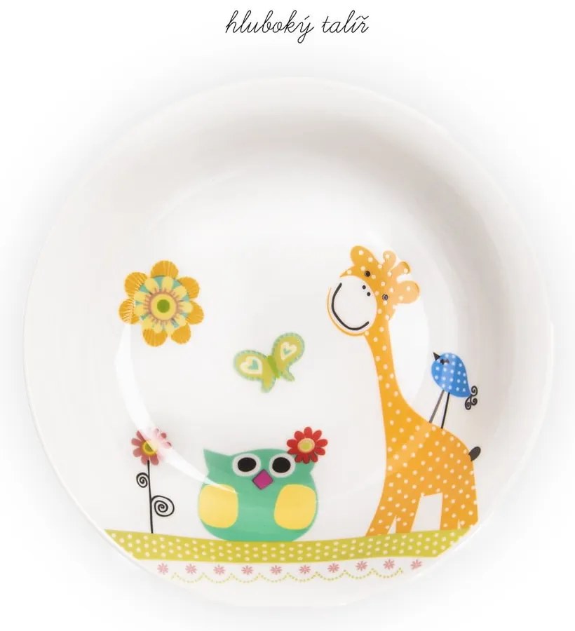 Детски порцеланов комплект за хранене от 3 части Жираф - Orion