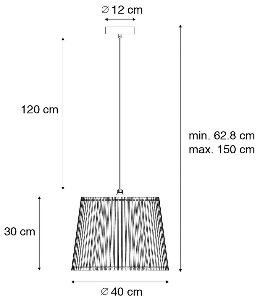 Ръстичен външен висящ аплик дърво IP44 - Jayla