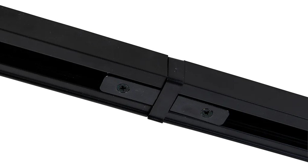 Модерна релсова осветителна система с 4 прожектора черна 1-фазна - Iconic Yade