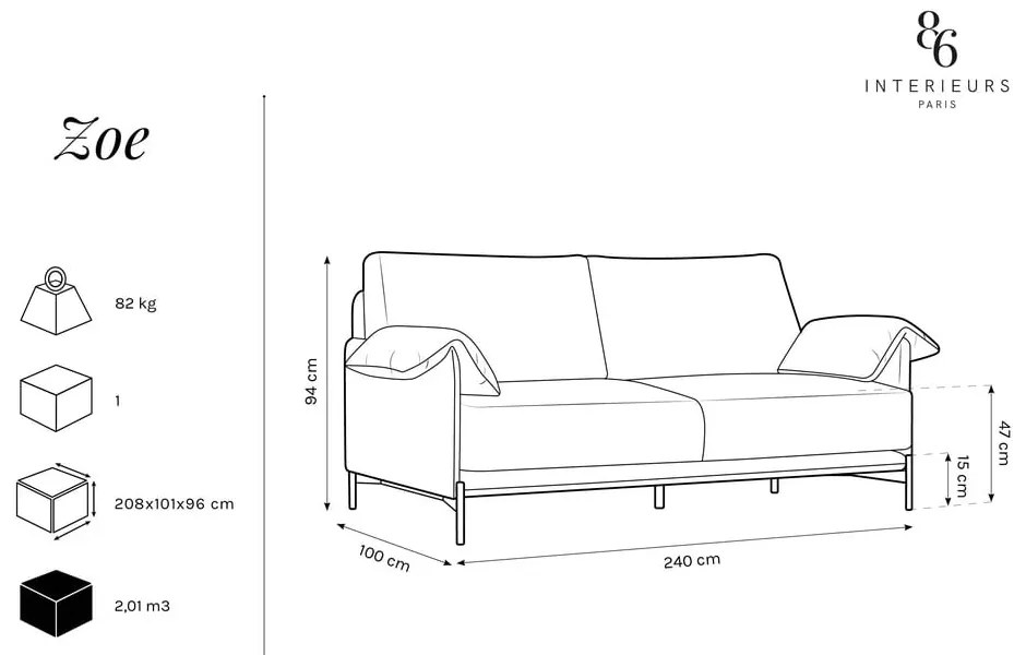 Зелен диван Zoe - Interieurs 86