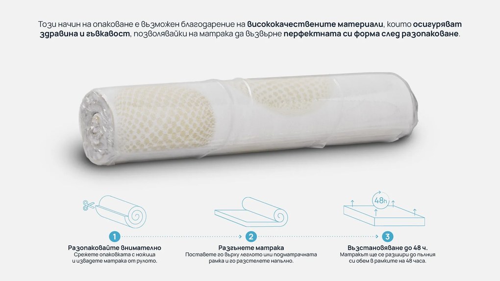 Матрак Exclusive Hybrid Cool Gel от Sleepy 22 см