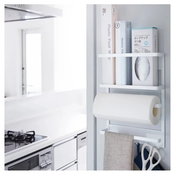 Голям бял магнитен кухненски страничен стелаж Tower - YAMAZAKI