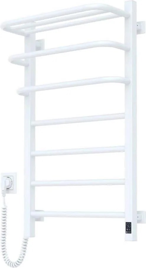 Електрически сушилник за кърпи с термостат FORTIS 155W 80x48 cm бял ляв