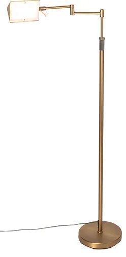 Дизайнерска подова лампа бронз с LED с сензорен димер - Notia