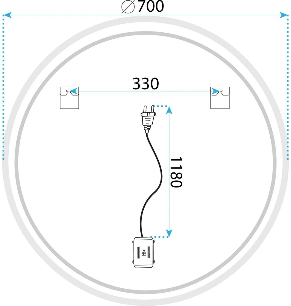 Огледало LED SOFT 70