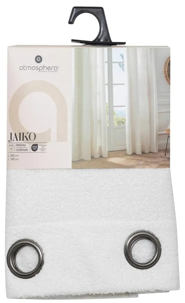 Завеса от изкуствена кожа atmosphera Jaiko, 140x260 см, Bouclé