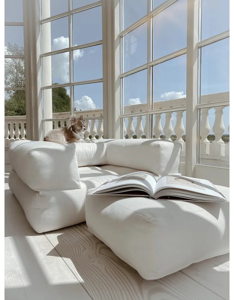 Променлив фотьойл Linen Beige Cube - Karup Design