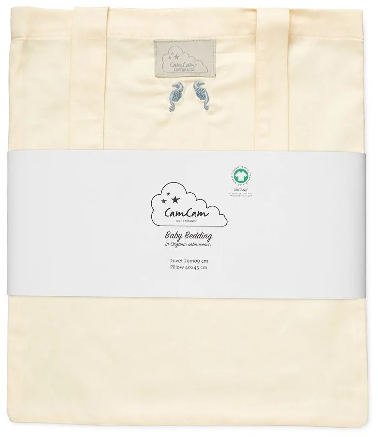 Светложълто детско спално бельо от органичен памук 70x100 cm Sea Garden – Cam Cam Copenhagen