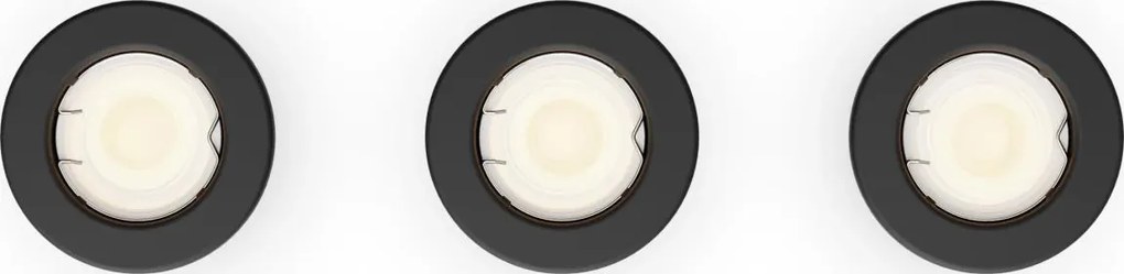 Philips - КОМПЛЕКТ 3x Вградено осветително тяло PERIDOT 1xGU10/7W/230V черно