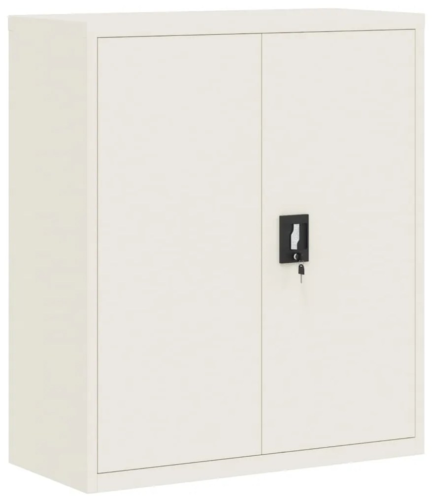 339736 vidaXL Шкаф за папки бял 90x40x105 см стомана