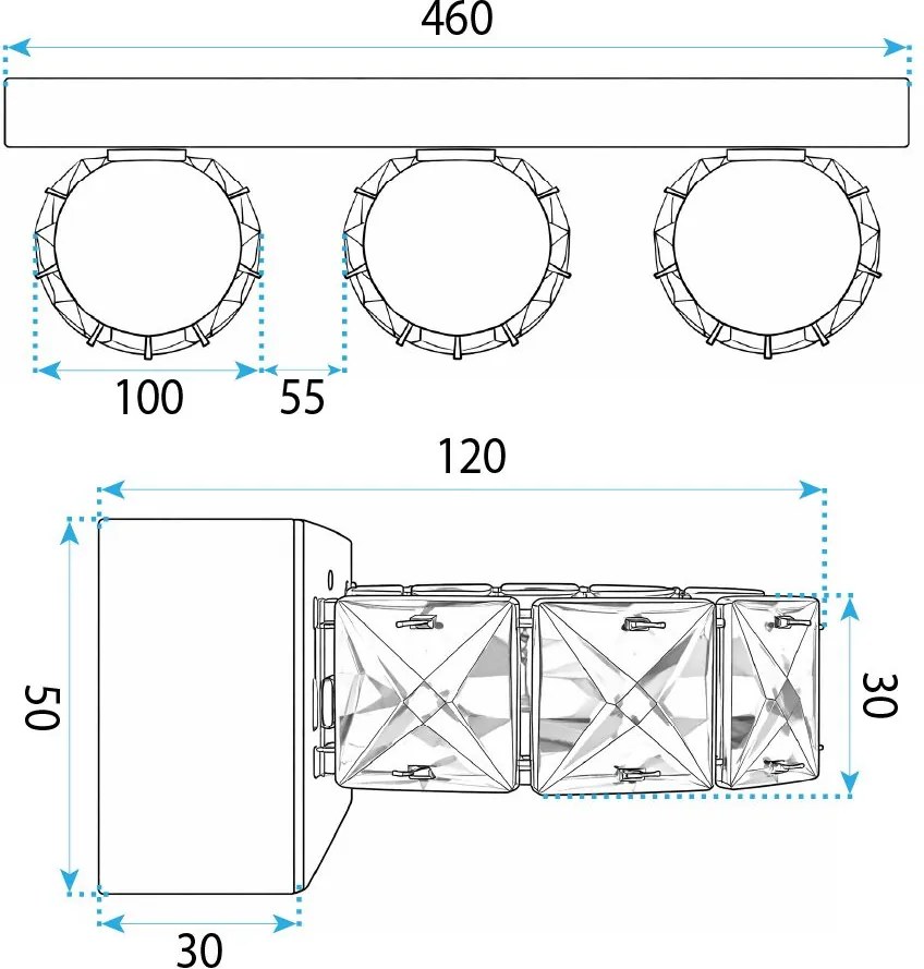 Аплик LED APP1938-3W CHROME