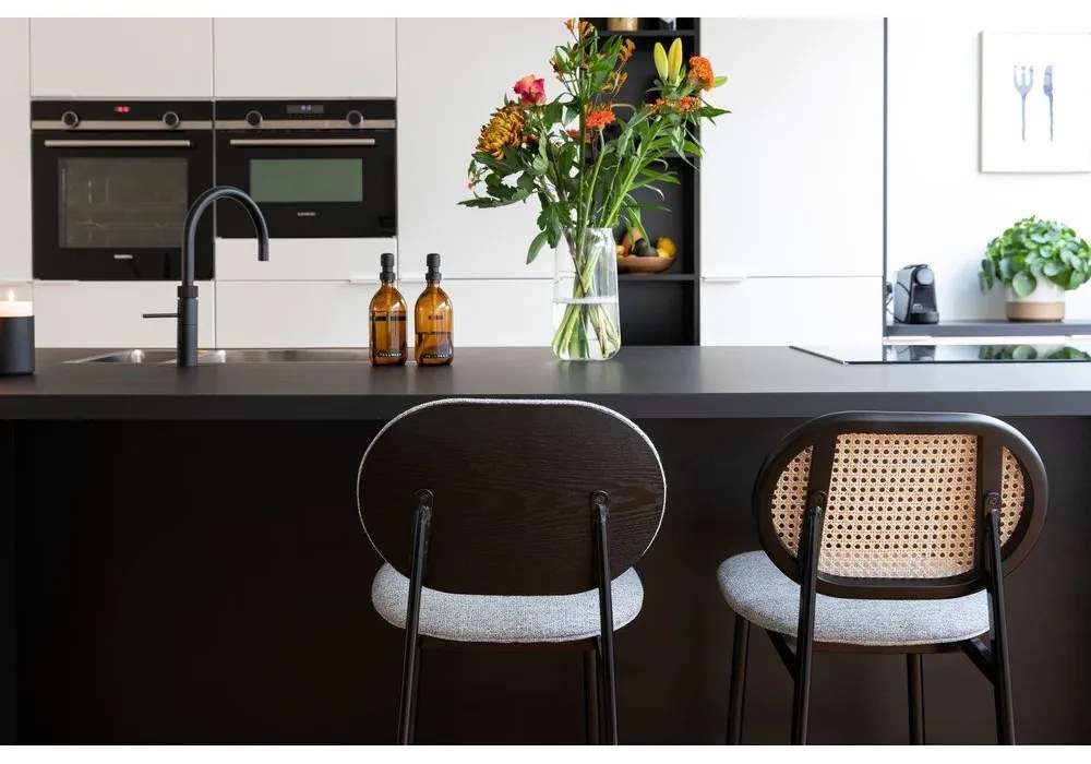 Черен/светлосив бар стол 94 cm Spike - Zuiver