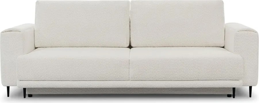 Кремав разтегателен диван с място за съхранение от букле 260 cm Dalia – ELTAP