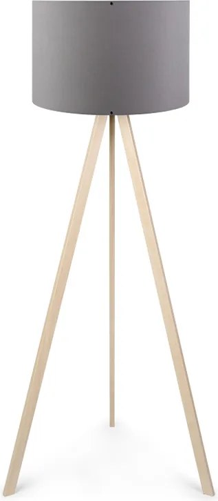 Rosling Mdf/текстил/Pvc подова лампа в естествен/антрацитен цвят 38x21x140см.