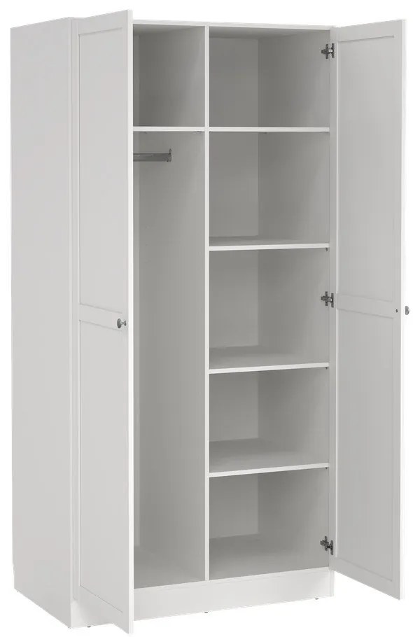 Бял гардероб 99x200x62 cm Billund – Tvilum