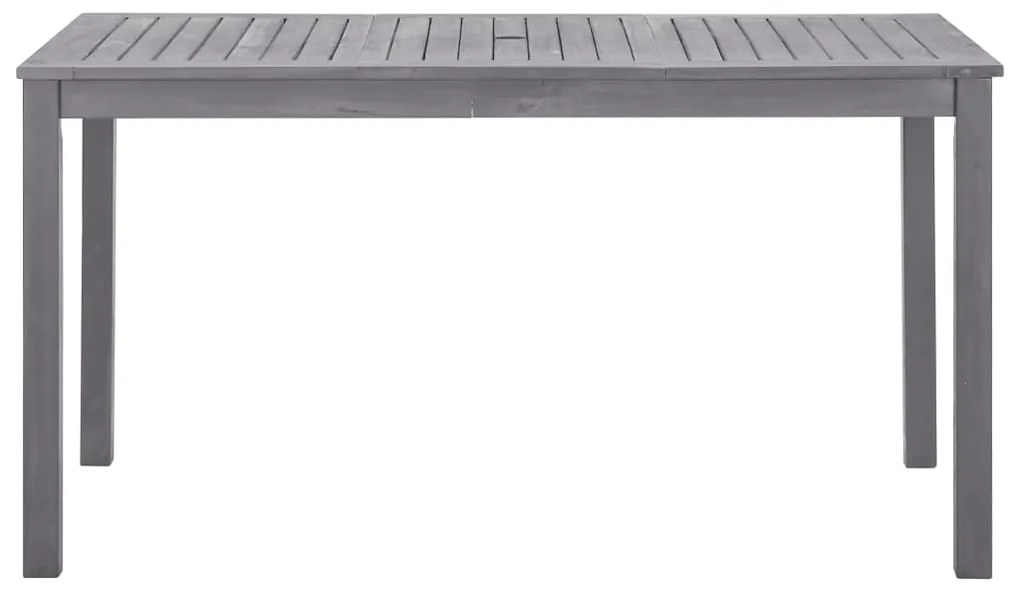 311849 vidaXL Градинска маса промито сиво 140x80x74 см акациево дърво масив