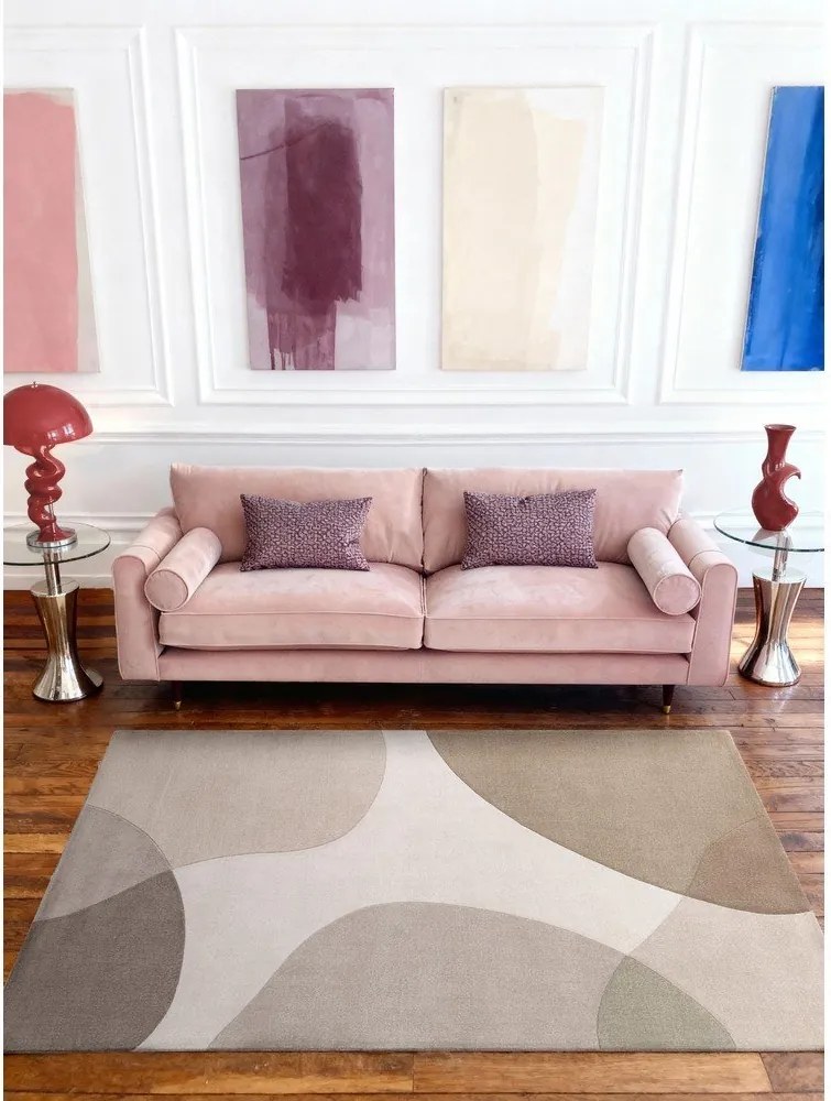 Бежов ръчно изработен вълнен килим 120x170 cm Hackney Clarissa – Ted Baker