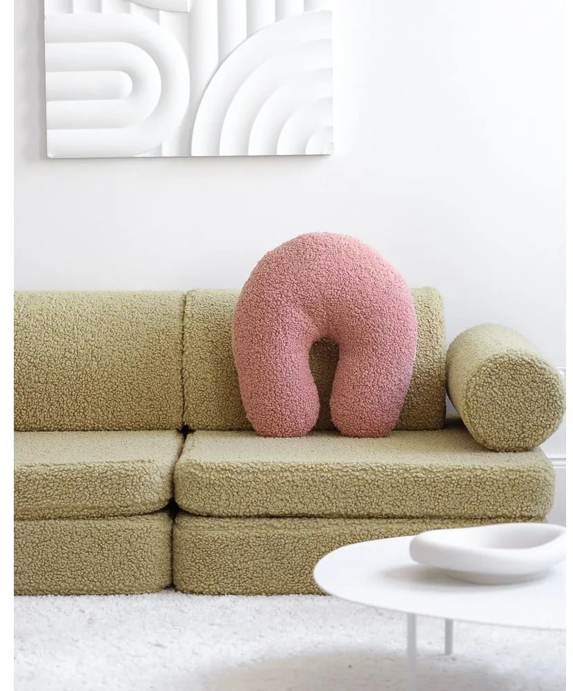 Зелен детски диван от букле 132 cm Settee – Wigiwama