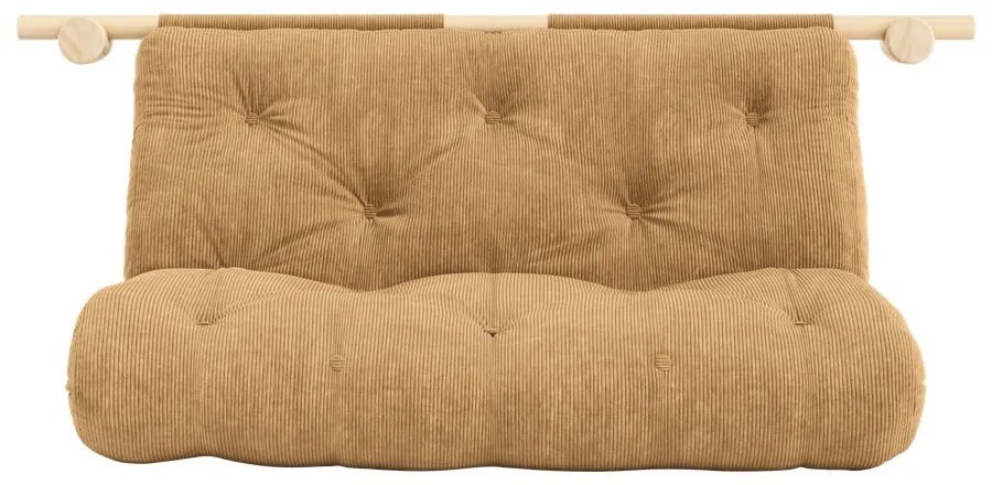 Светлокафяв разтегателен диван от рипсено кадифе 135 cm Hooked – Karup Design