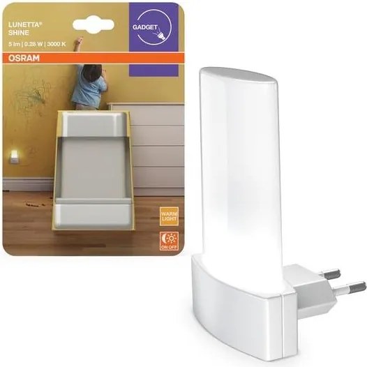 Osram - LED нощна лампа със сензор за здрач LUNETTA LED/0,28W/230V 3000K