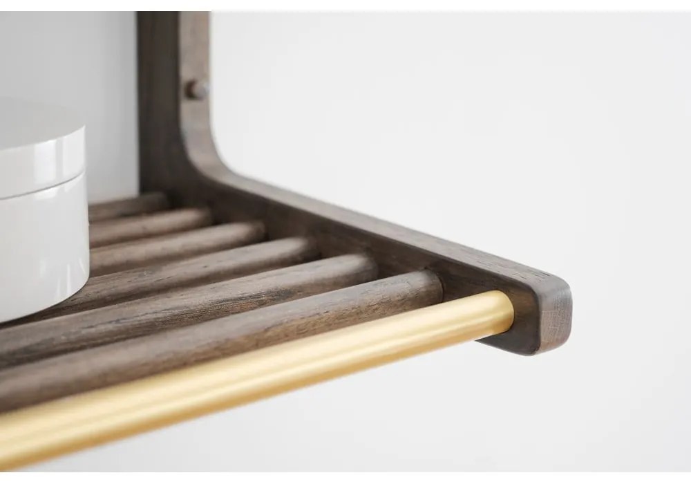 Тъмнокафява дъбова закачалка за стена Inverness - Rowico