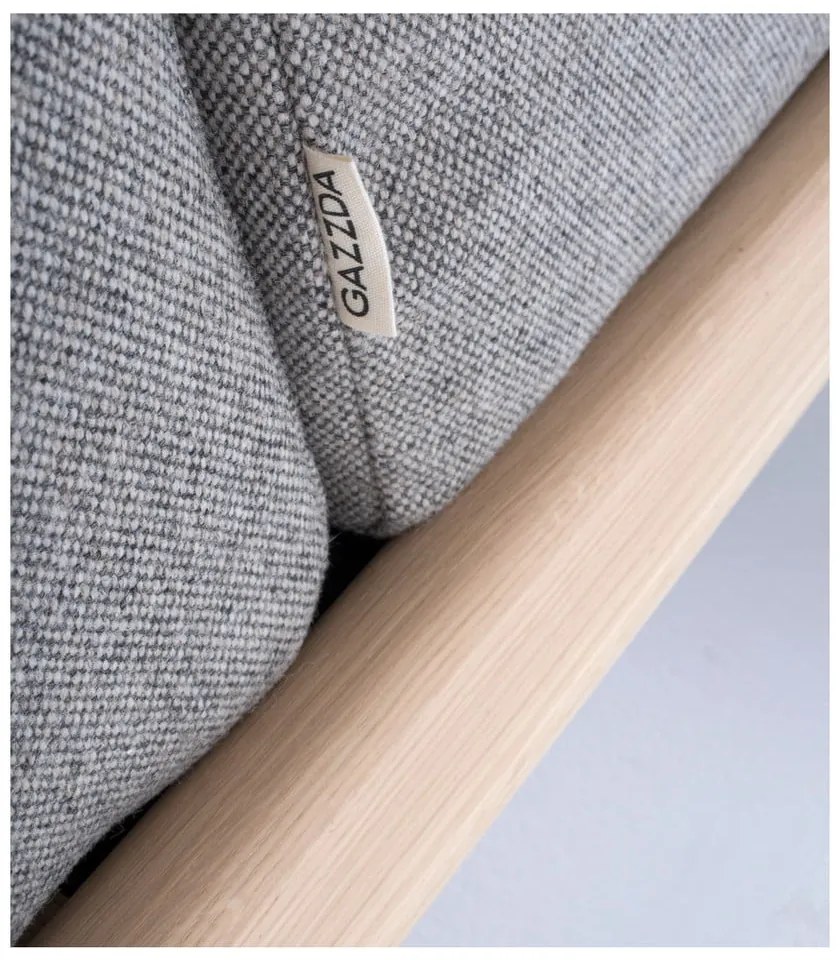 Кресло от дъбово дърво със сива текстилна седалка Fawn - Gazzda