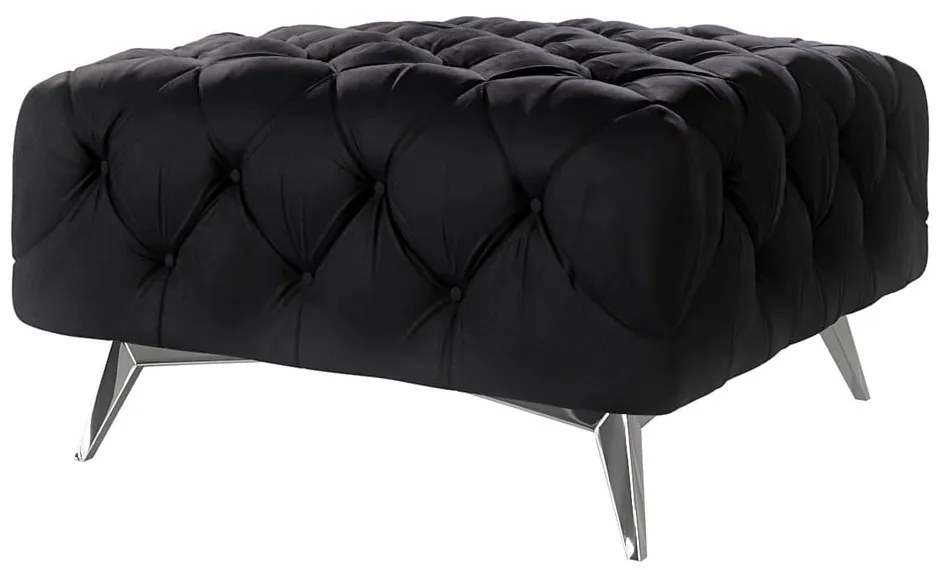 Черна кадифена табуретка Chelsea – Ropez