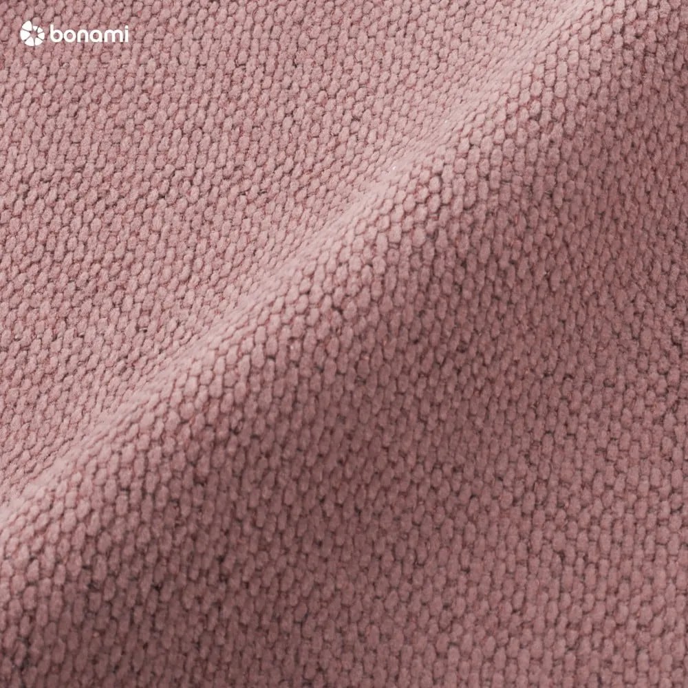 Светлорозово тапицирано двойно легло с място за съхранение с решетка 160x200 cm Jagna - Bobochic Paris