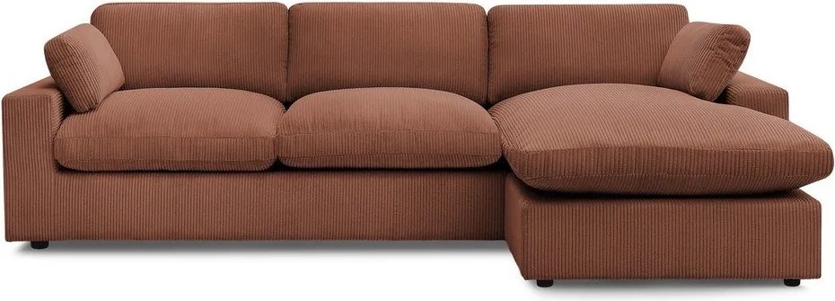 Оранжев ъглов диван от рипсено кадифе Belair – Bobochic Paris