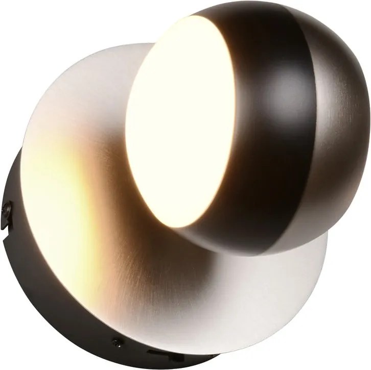 LED стенна лампа в черен и сребрист цвят Orbit – Trio Select