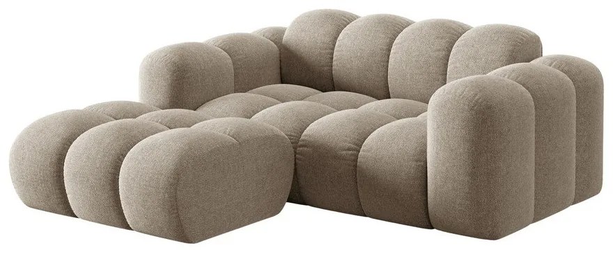 Светлокафяв шенилов ъглов диван (ляв ъгъл) Treno – Cosmopolitan Design